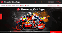 Desktop Screenshot of monsterfairings.com